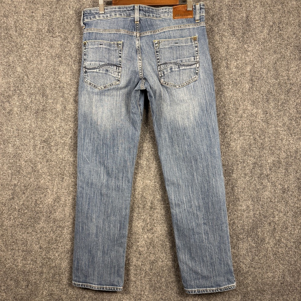 Lee Modern Series L342 Unisex Jean Straight Fit Straight Leg Sz 33x30 Distressed - Picture 8 of 10